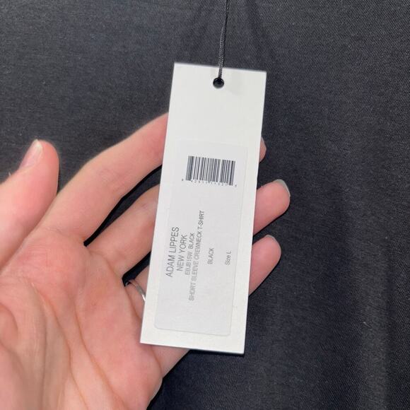 Adam Lippes 100% Pima Cotton Crewneck Tee – Black – Size Large (NWT) - Picture 10 of 14